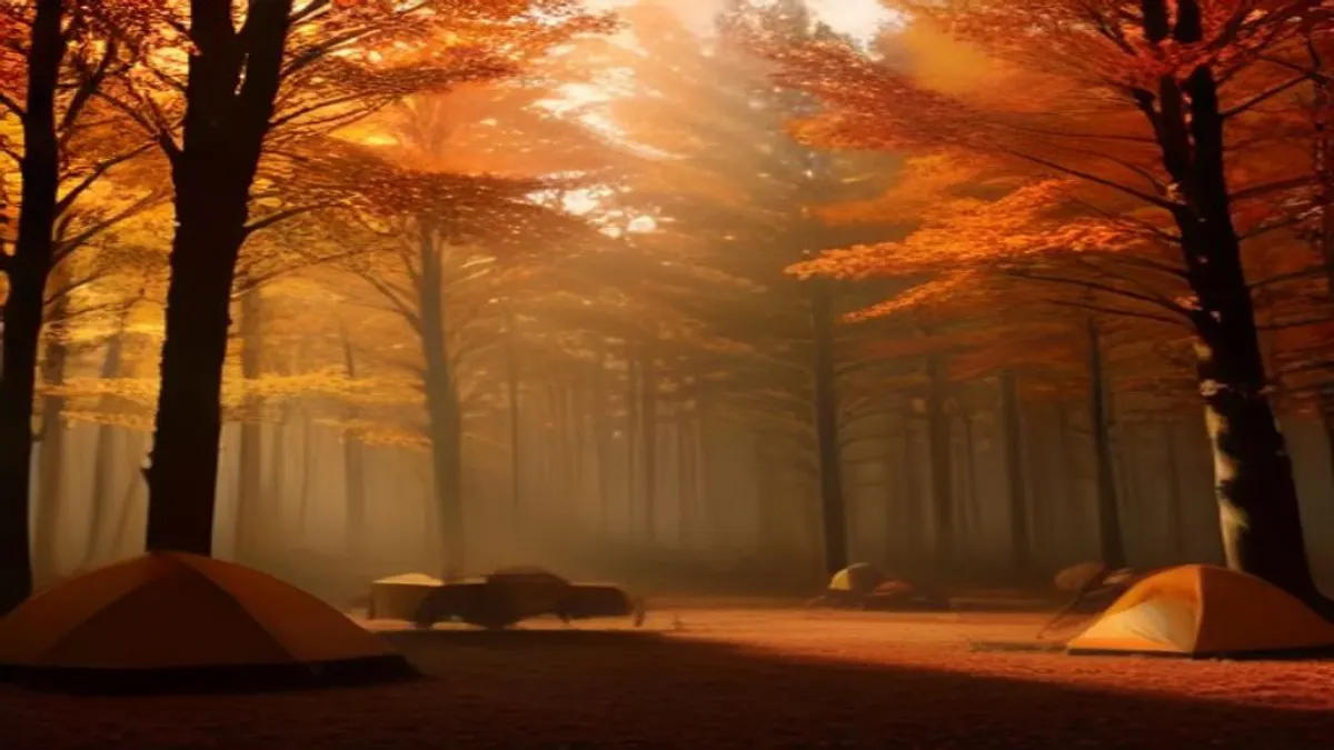 kamperen in de herfst